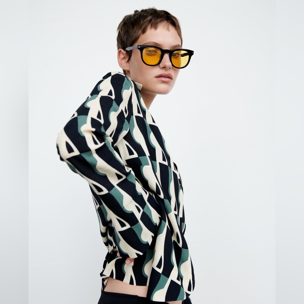 Zara Flowy Printed Blouse